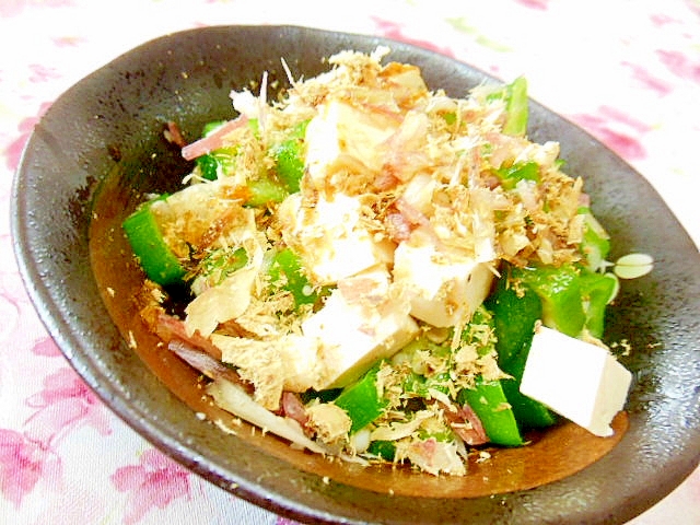 ❤木綿豆腐と茗荷とシャリッとオクラのとりあえず❤ レシピ・作り方 by 小太郎1212|楽天レシピ